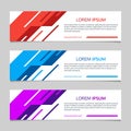 Banner layout with abstract geometric design. Template for web, website, header or footer, sale or presentation cards. Vector Royalty Free Stock Photo
